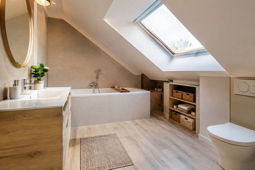 Aménagement salle de bain sous comble : idées et conseils pour optimiser l’espace Aménagement salle de bain sous comble : idées et conseils pour optimiser l’espace